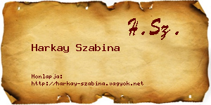 Harkay Szabina névjegykártya