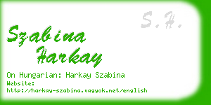 szabina harkay business card